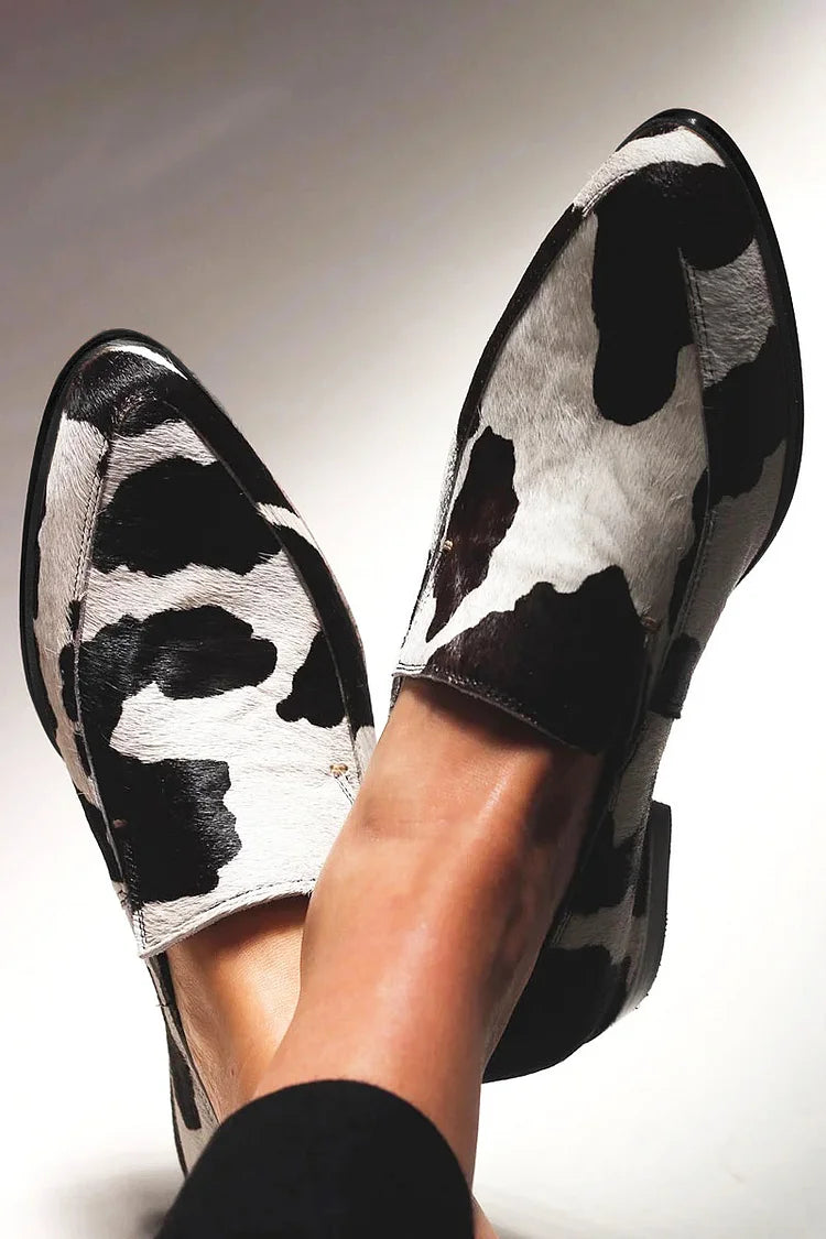 Becca - Cow Printed Shoes