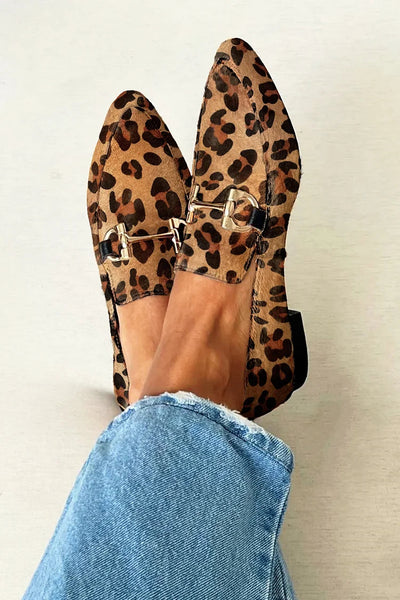 Gia - Elegant Leopard Loafers