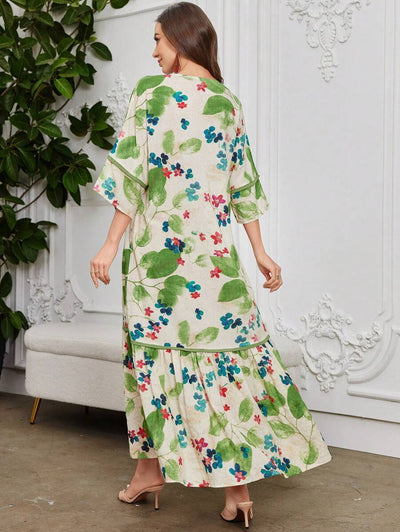 Flora | Floral Print Ruffle Dress