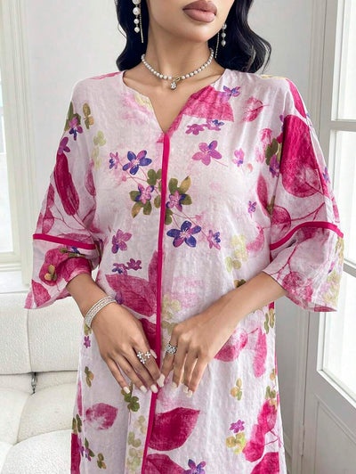 Flora | Floral Print Ruffle Dress