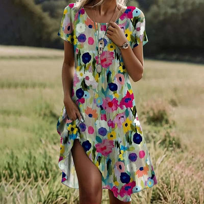 Priya - Watercolor Bloom Dress