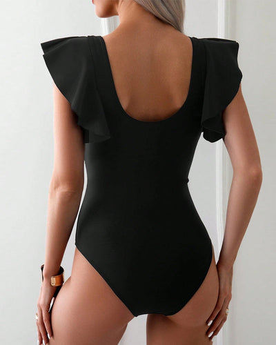Anissa - Flattering V-Neck Swimsuit