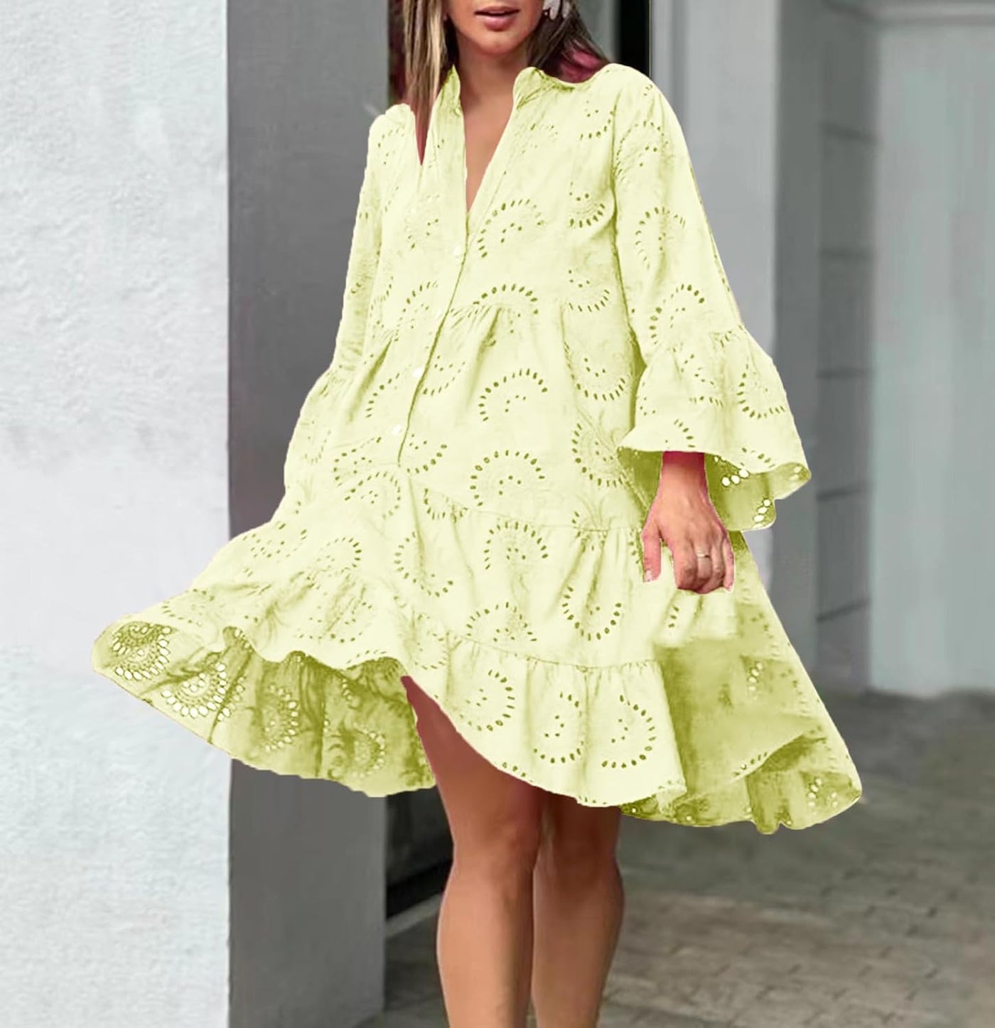 Lydia - Eyelet Charm Dress