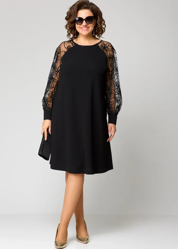 Mirae - Lace-Sleeve Dress