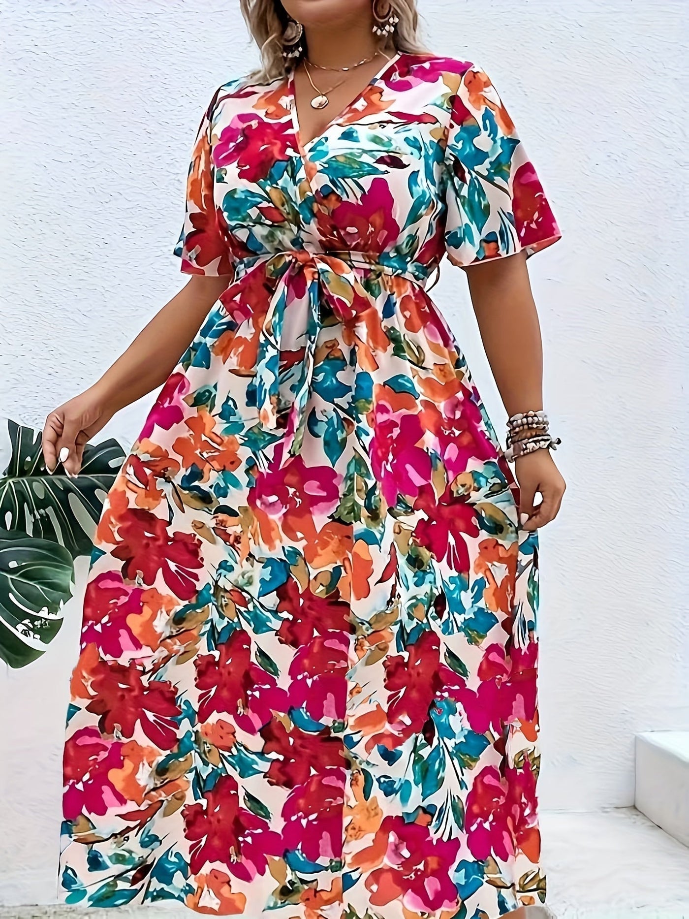 Serenelle - Radiant Floral Wrap Dress