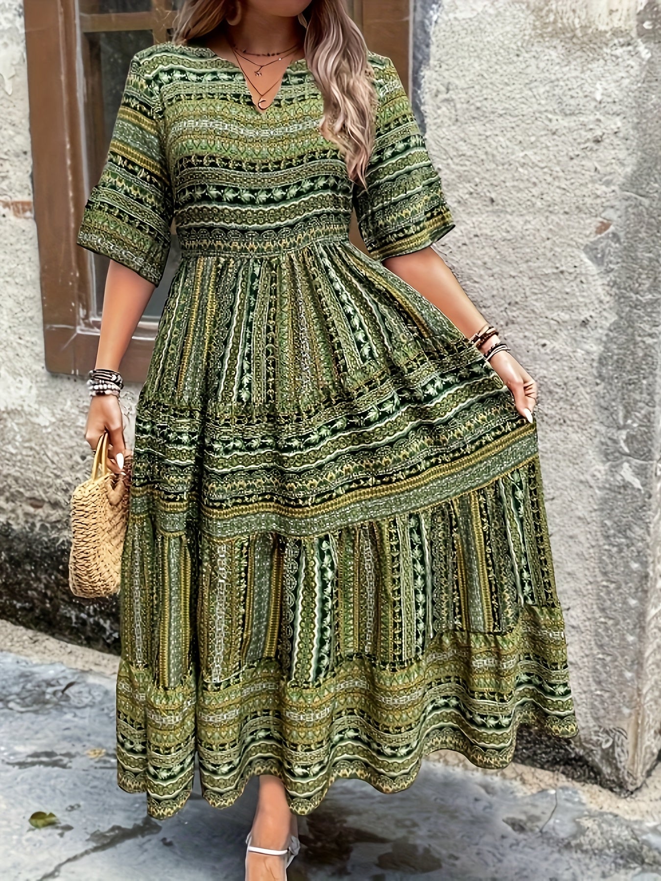 Joraine - Ethnic Flowy Dress