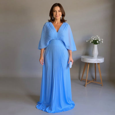 Greta | Flow Pleated Maxi Dress – Where Ease Meets Elegance
