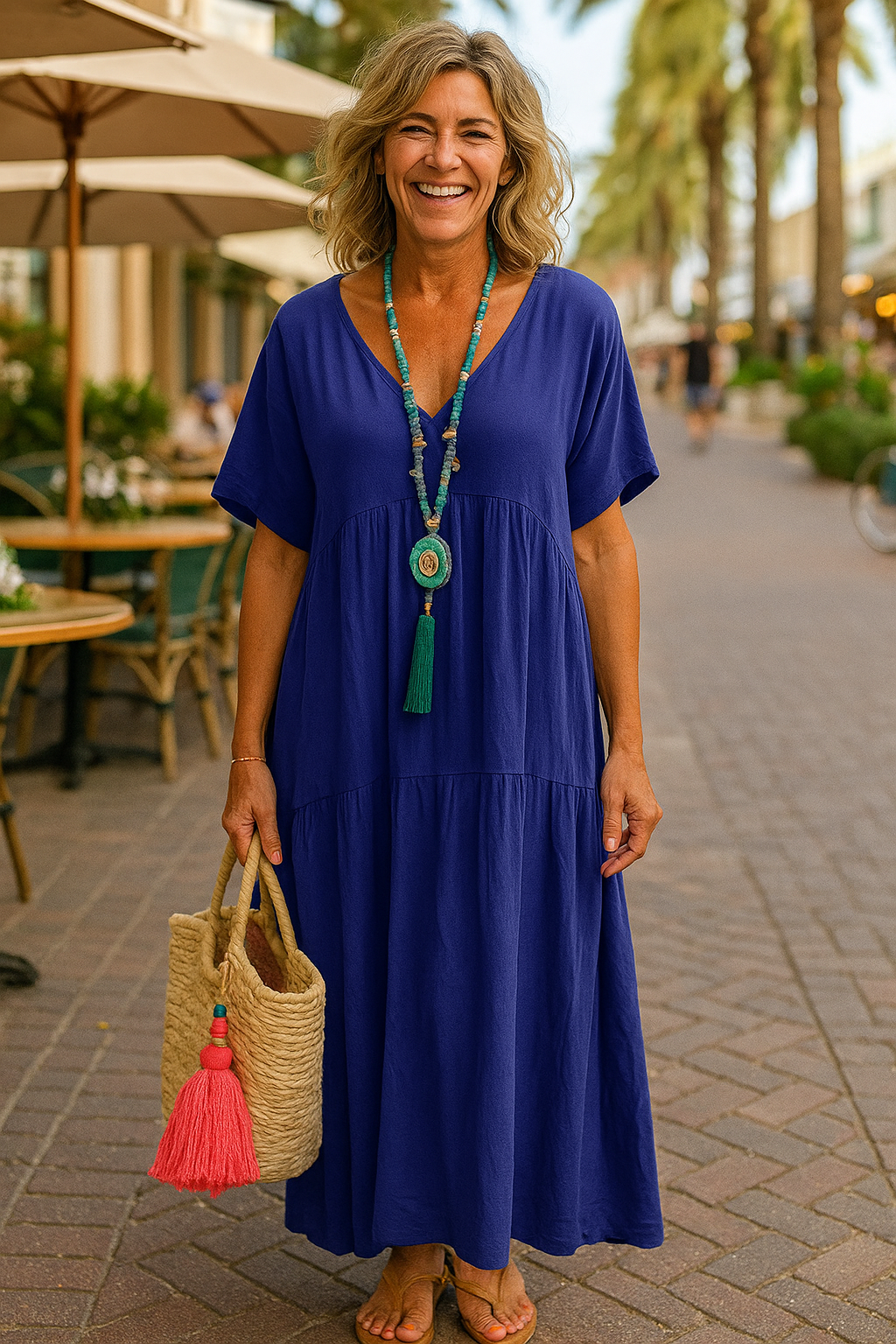 Elarin | Airflow Midi Dress – Effortless Grace, Everyday Comfort