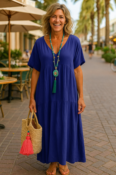 Elarin | Airflow Midi Dress – Effortless Grace, Everyday Comfort