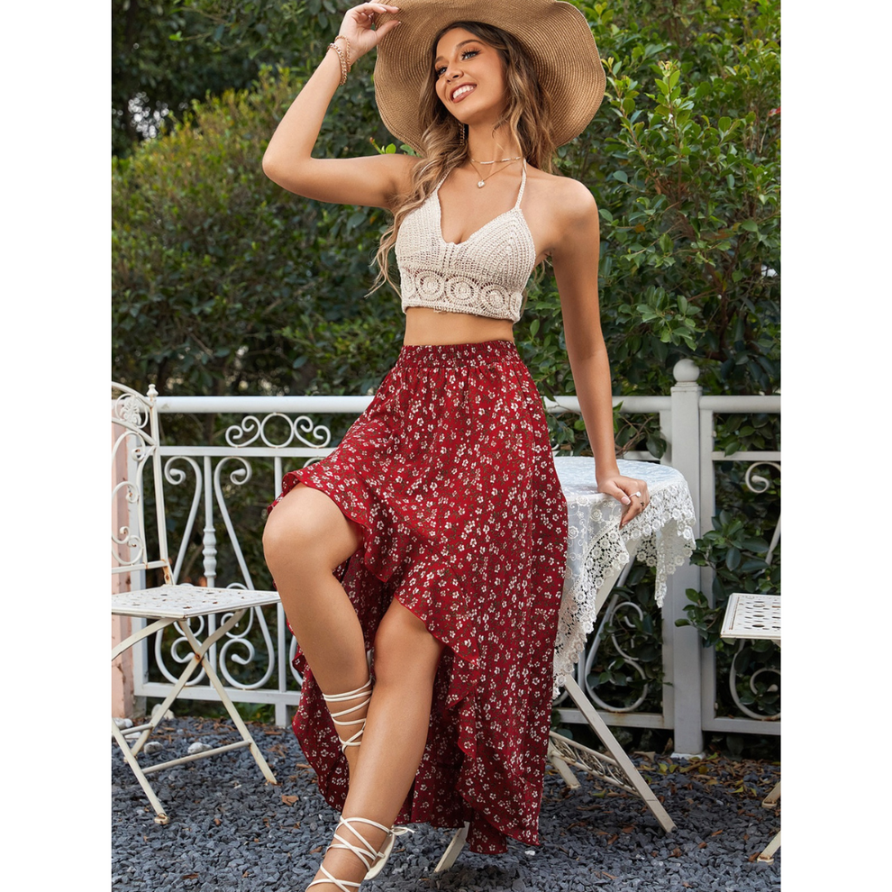Hanessa - Flowy Leopard Skirt