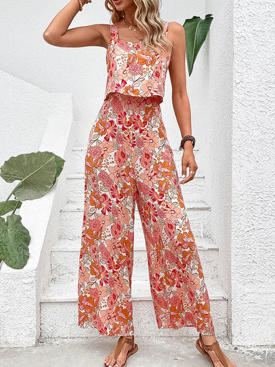 Syla - Floral Wide-leg Jumpsuit