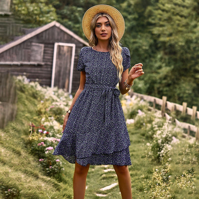 Cecilie - Chic Floral Wrap Dress