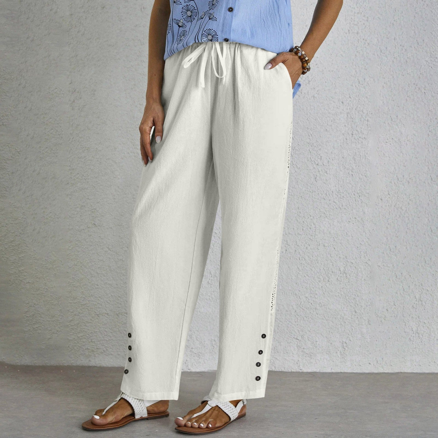 Celena - Effortless Buttoned Pants