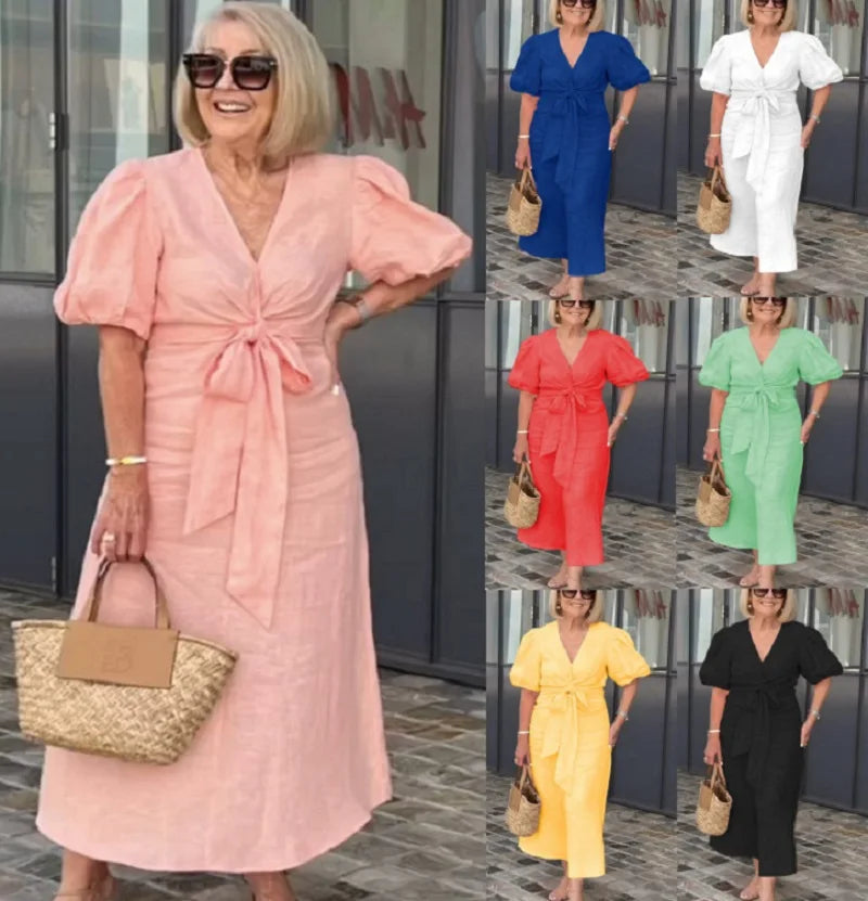 Natasha - Elegant V-Neck Dress