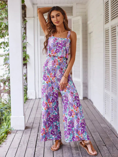 Syla - Floral Wide-leg Jumpsuit