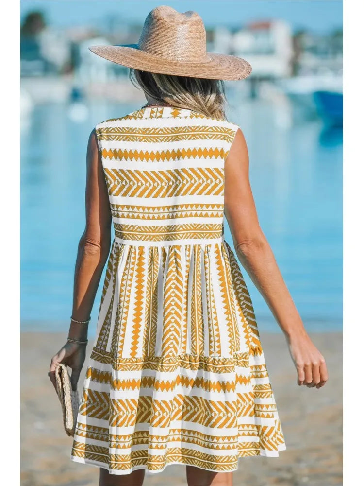 Katrina - Geometric Summer Dress