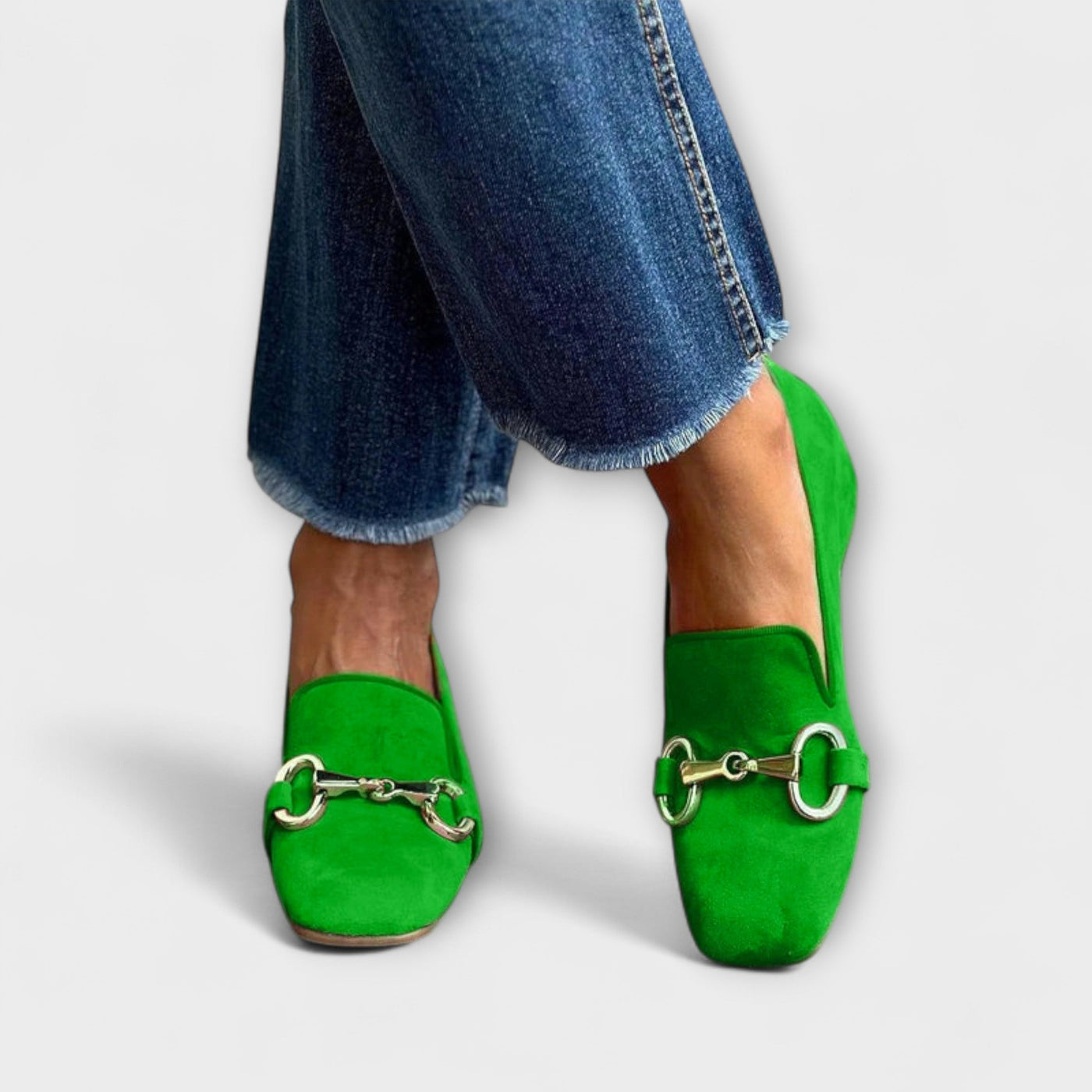 Taliah – Square Toe Loafers with Buckle