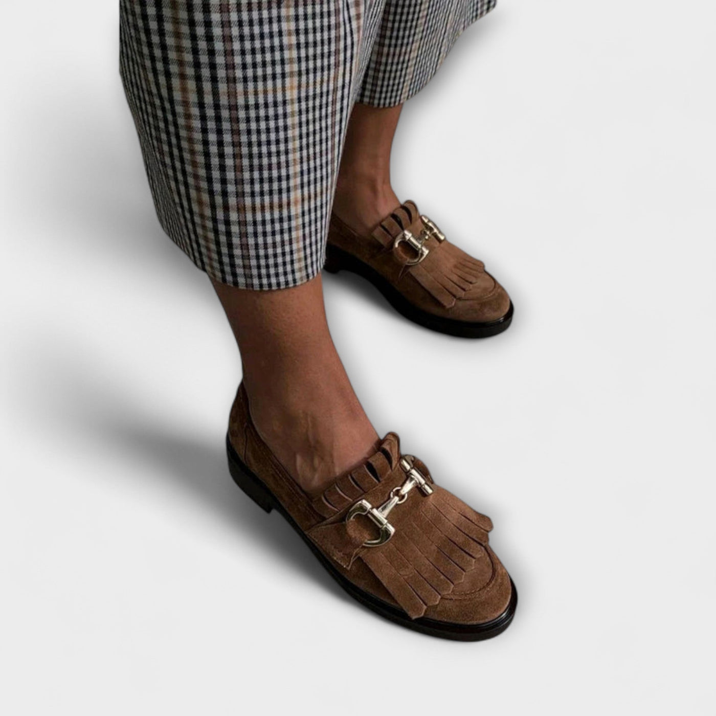 Fleur – Brown Moccasin with Round Toe