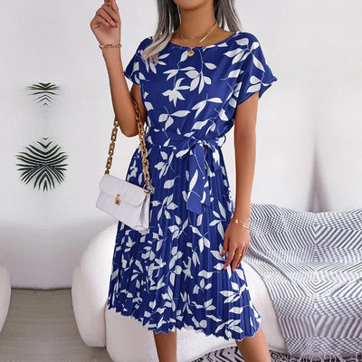 Fena - Floral Pleated Midi Dress